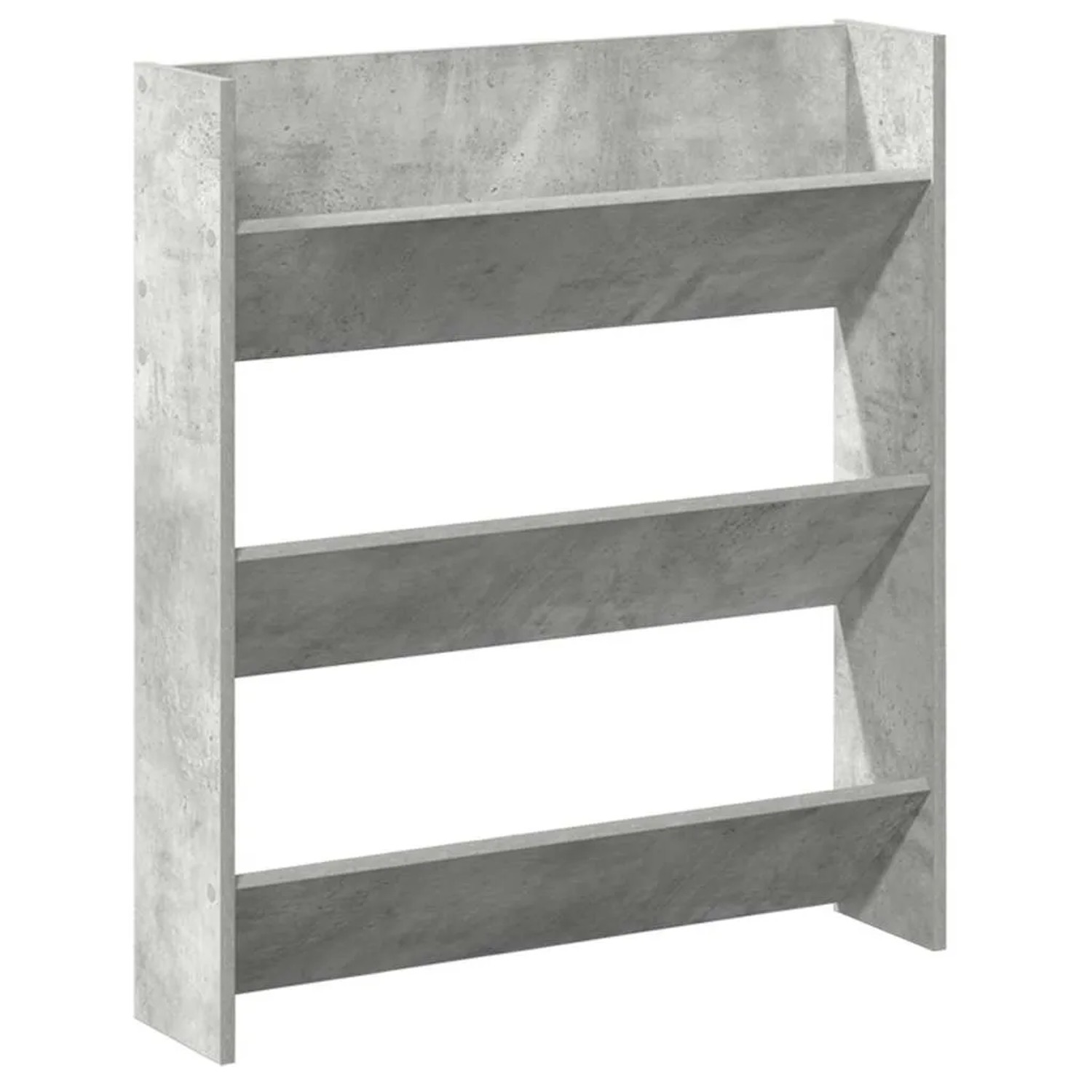 vidaXL Wand-Schuhschrank Betongrau 80x18x90 cm Holzwerkstoff 806785