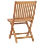 Klappbarer Gartenstuhl aus Teakholz, 2er-Set, Rückenlehne mit Latten