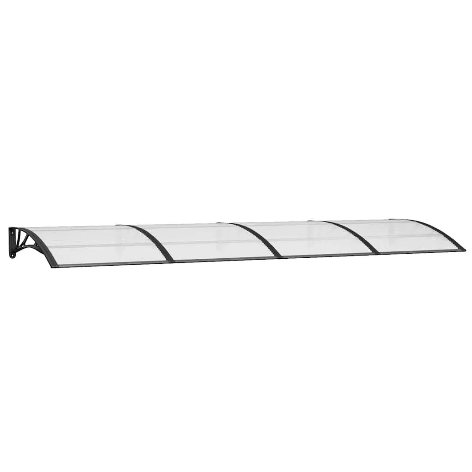 vidaXL Türvordach Schwarz 350x100 cm Polycarbonat 153594