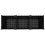 Schwarzes vidaXL Hochbeet (120x40x38 cm) aus Polypropylen, Innenansicht.