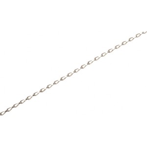 Messing Patentkette, vernickelt, 0,4 mm, als Meterware erhältlich. Zierkette für vielseitige Anwendungen.