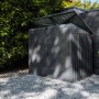 Floraworld Mülleimergarage, anthrazitfarbene Mülltonnenbox für 2 Tonnen à 240L, mit abschließbarer Tür.