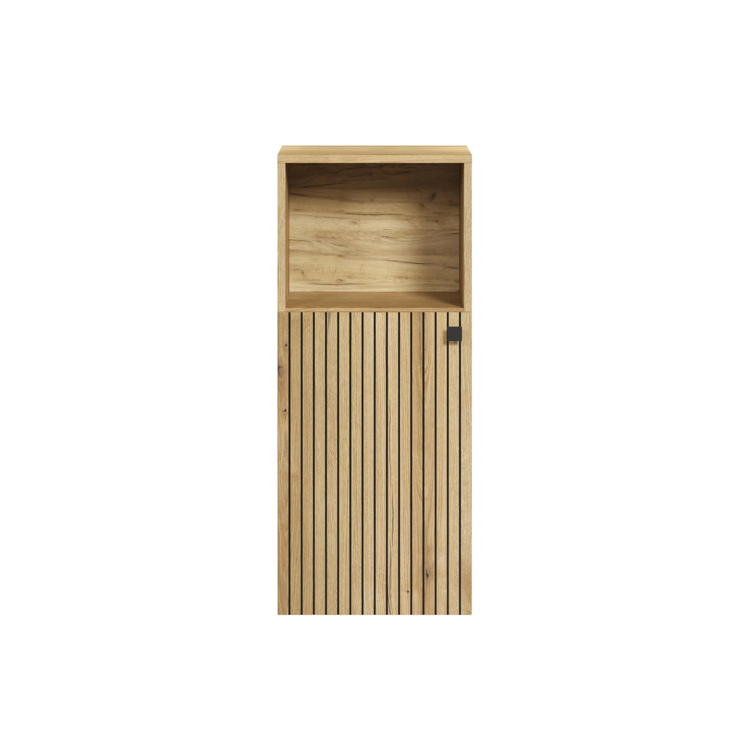 Trendteam Standschrank Pure Bliss, Artisan Eiche mit Rillen, 40 cm breit. Bad-Standregal mit offenem Fach.