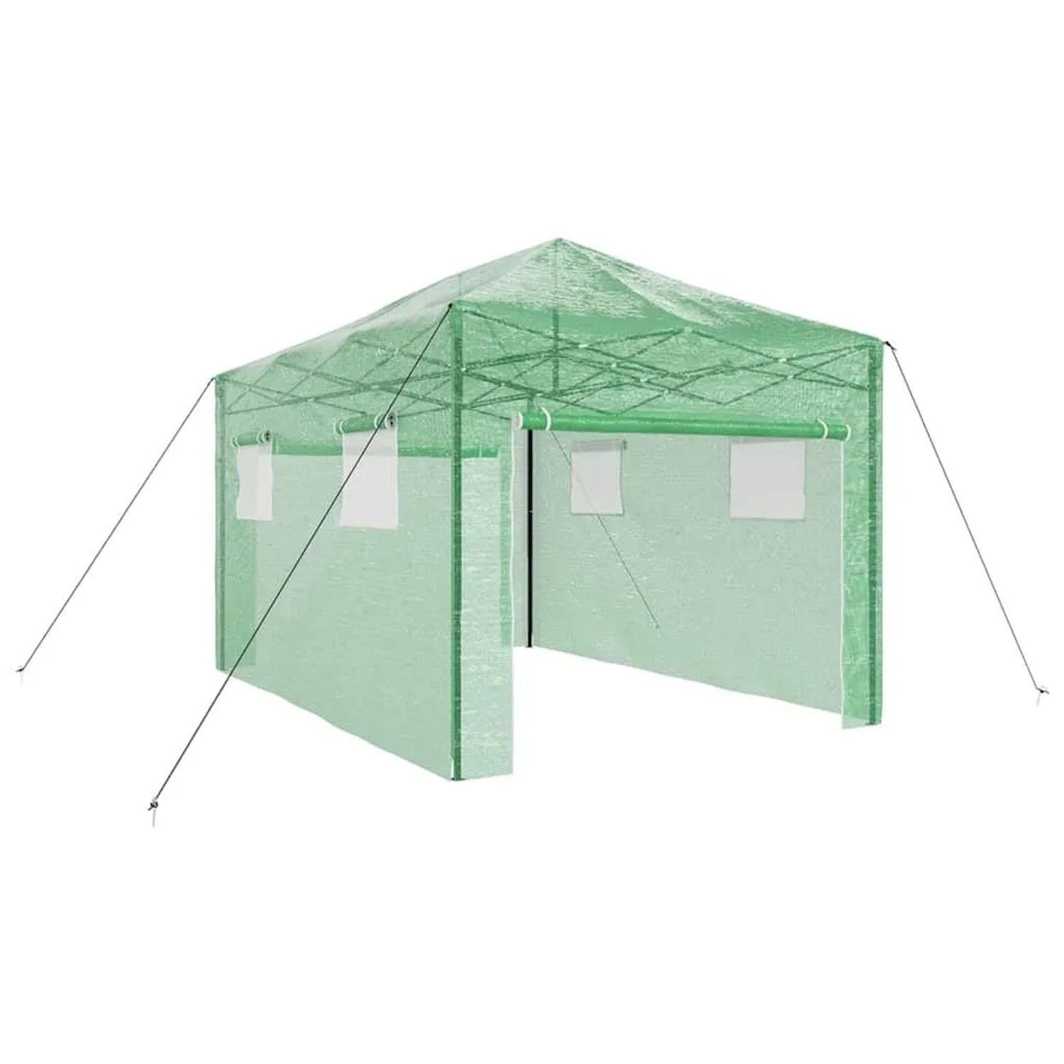 vidaXL Gewächshaus mit Pop-up-Rahmen Grün 290 x 430 x 315 cm Eisen 42006644