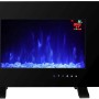 Schwarzer El Fuego Elektrokamin Aarau II mit LED-Flammeneffekt und LCD-Anzeige.