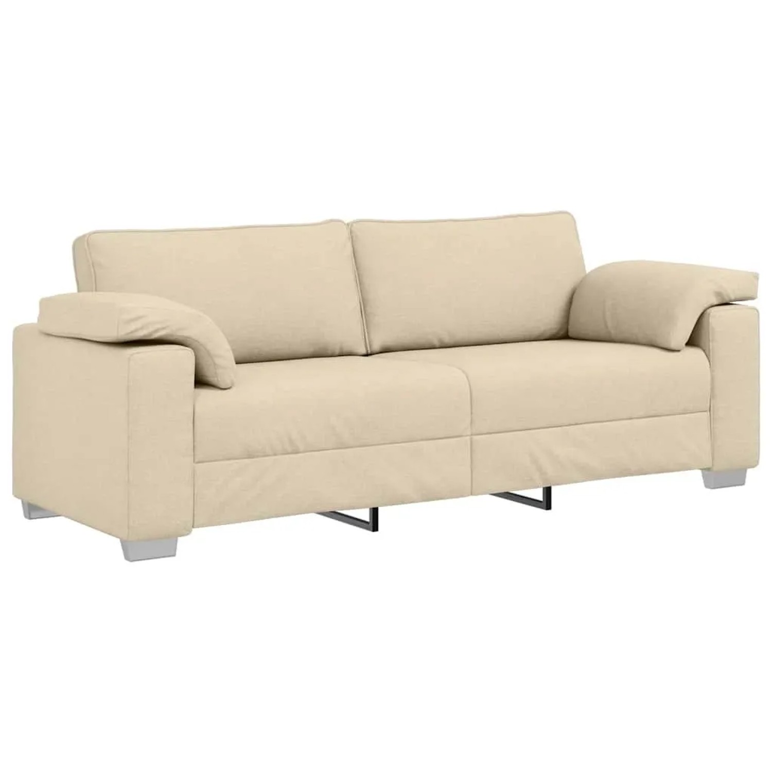 vidaXL Sofa Creme 219 x 80 x 82 cm Stoff 4105244