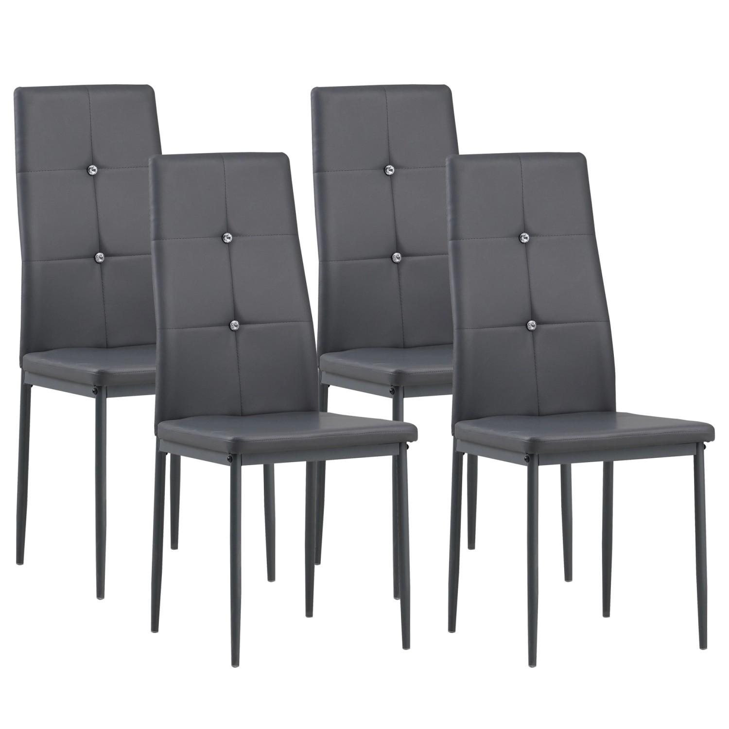 Albatros Esszimmerstühle DIAMOND 4er Set Grau günstig online kaufen