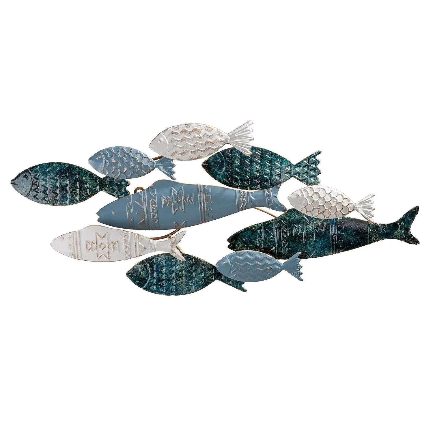 Gilde Wandrelief Pesca Dunkelblau Hellblau Weiß 30 cm x 71 cm