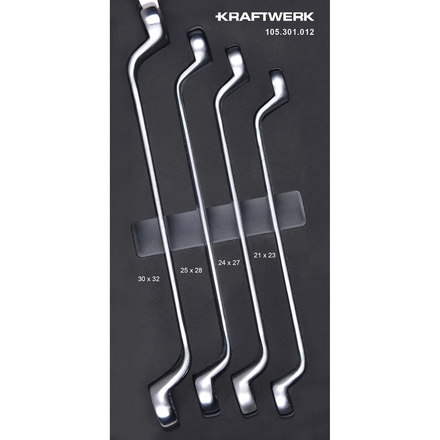 Kraftwerk Ringschlüssel-Einsatz 20 mm x 40 mm 4-tlg. Gekröpft Silber