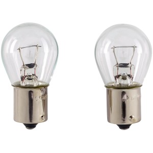 Zwei Glühlampen P21W 12V für Autoelektrik mit BA15s Sockel.