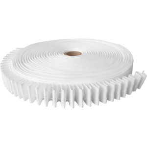 Bestlivings Gardinenband Universalband, 25mm, Weiß, 5m Rolle für Fenstervorhänge.