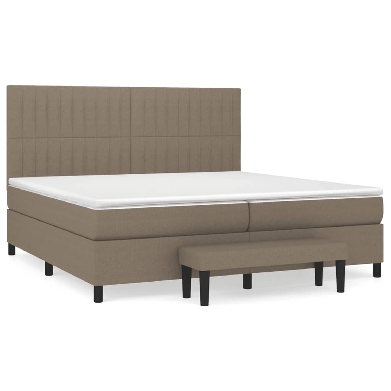 vidaXL Boxspringbett mit Matratze Taupe 200x200 cm Stoff1359443 günstig online kaufen