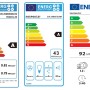 Energieeffizienzlabel für Respekta Küchengeräte: Herd A, Dunstabzugshaube A, Geschirrspüler E.