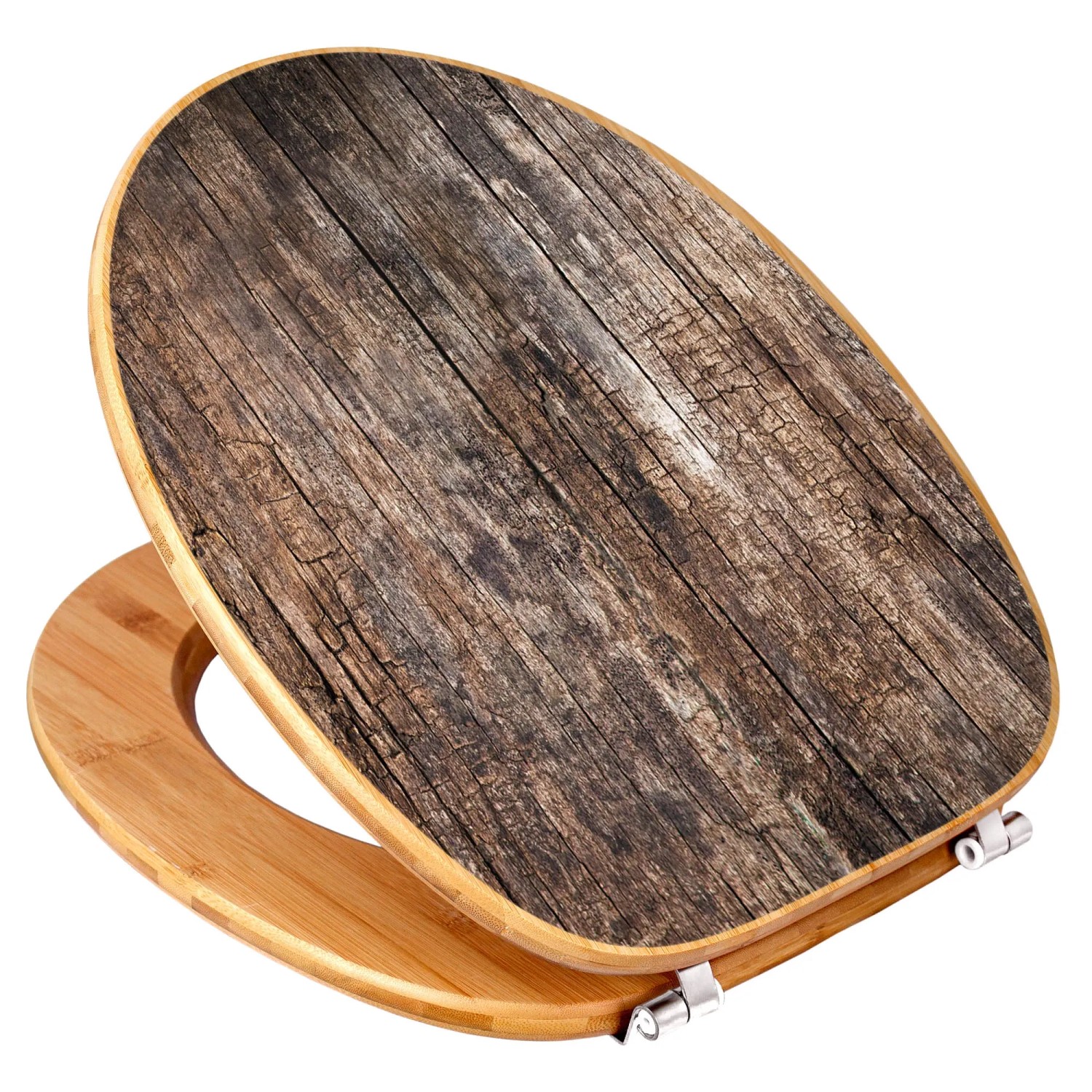 Banjado Toilettensitz Bambus Holz Motiv Altes Holz Universal kaufen bei OBI