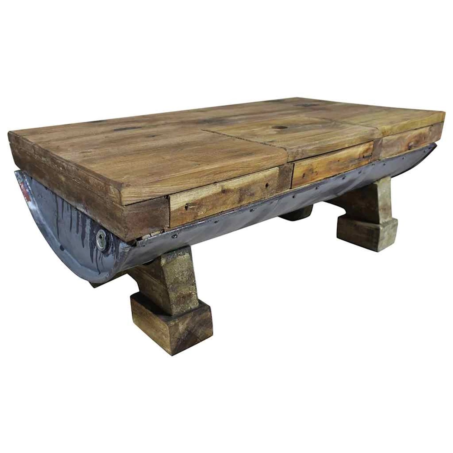 vidaXL Couchtisch Gemischtes Altholz 90x50x35 cm 244500