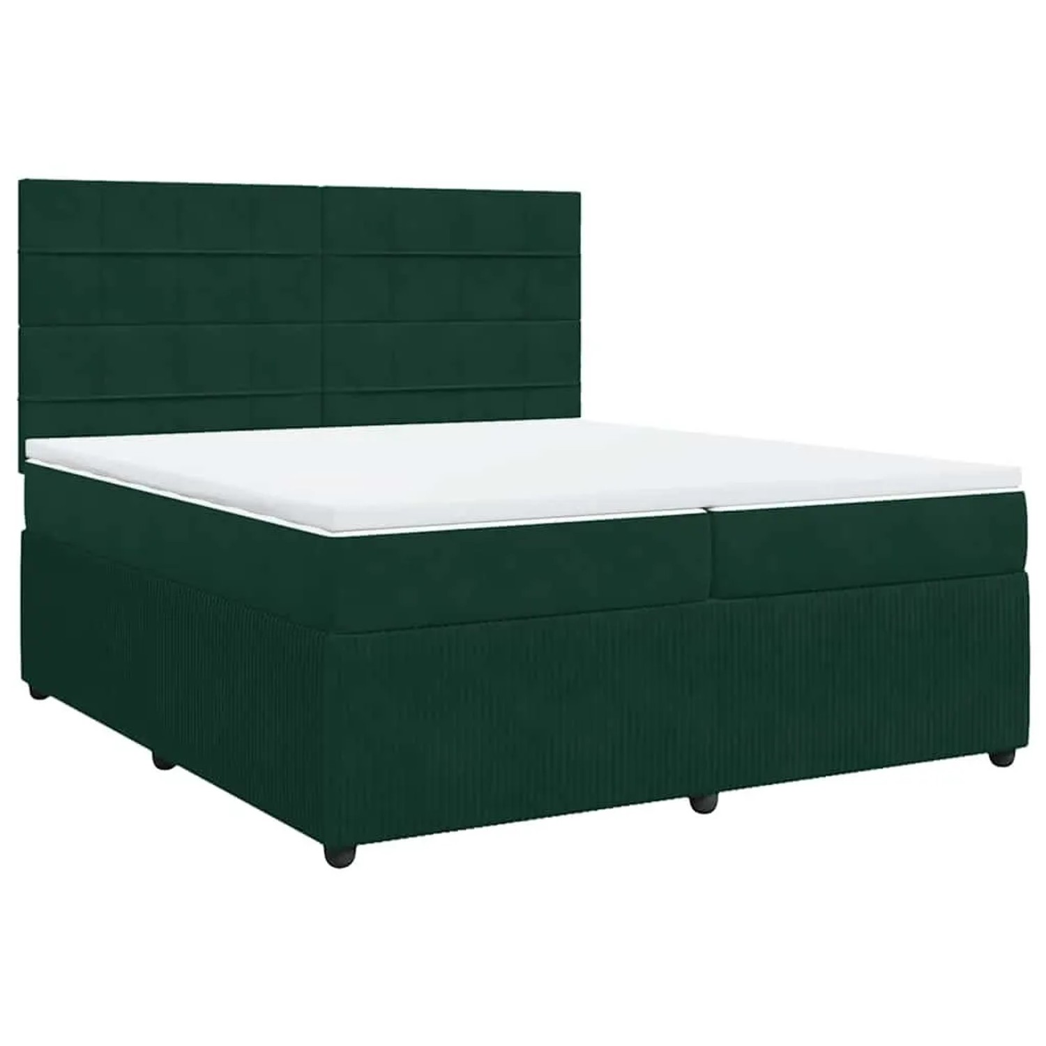 vidaXL Boxspringbett mit Matratze Dunkelgrün 200x200 cm Samt 3292433 günstig online kaufen