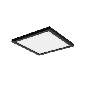 Quadratische Philips Hue Aurelle LED-Panelleuchte in Schwarz, 30x30 cm, für smarte Beleuchtung.