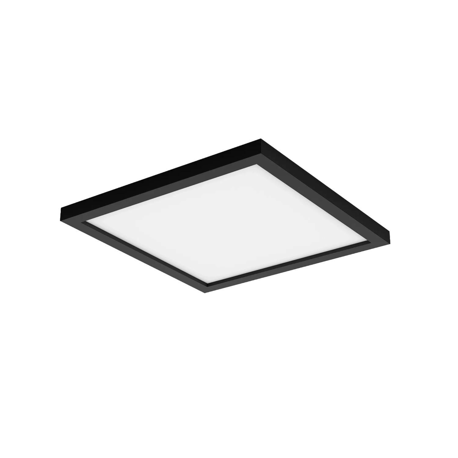 Quadratische Philips Hue Aurelle LED-Panelleuchte in Schwarz, 30x30 cm, für smarte Beleuchtung.