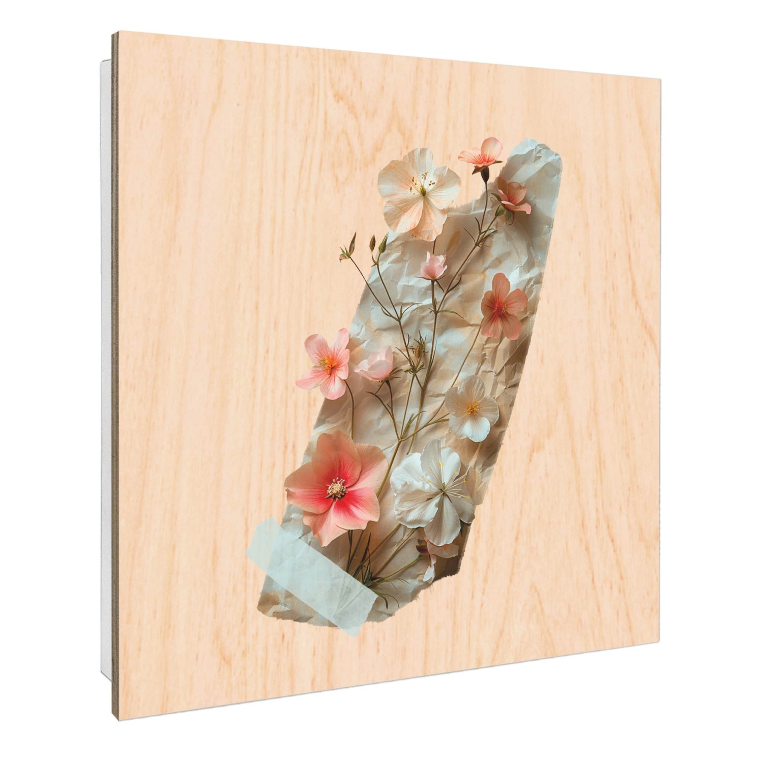 Banjado Großer Schlüsselbox Holz 30x30cm Weiß Scharnier Rechts 50 Haken Sch günstig online kaufen