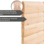 Detailansicht der Woodfeeling Sauna Sandra: 38mm Fichtenholzbohlen mit Nut- und Federverbindung.