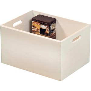 Weiße Kesper Allzweckkiste (20 l) aus Holz mit Tragegriffen, ideal zur Aufbewahrung.
