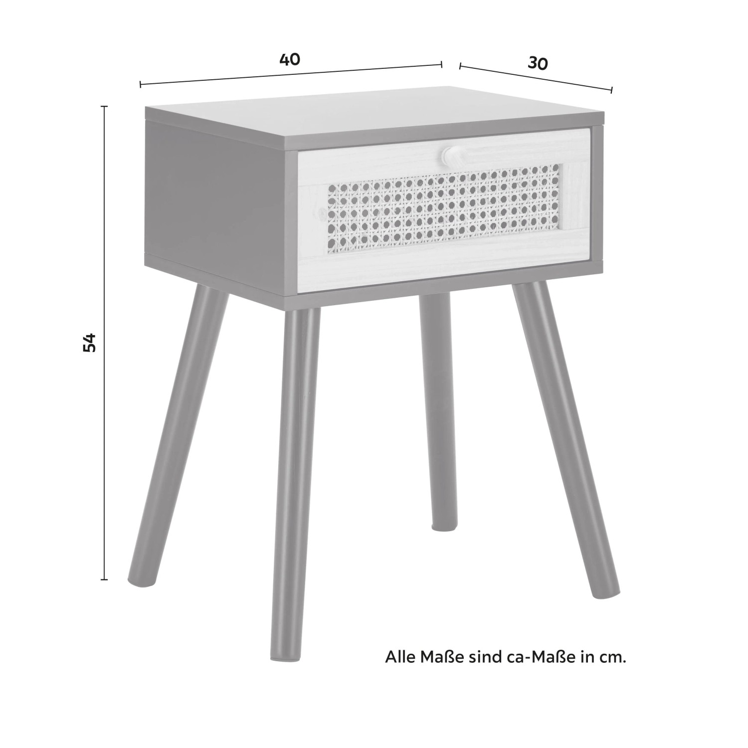 Bessagi Home Beistelltisch Denis Hellbraun/ Schwarz MDF_6