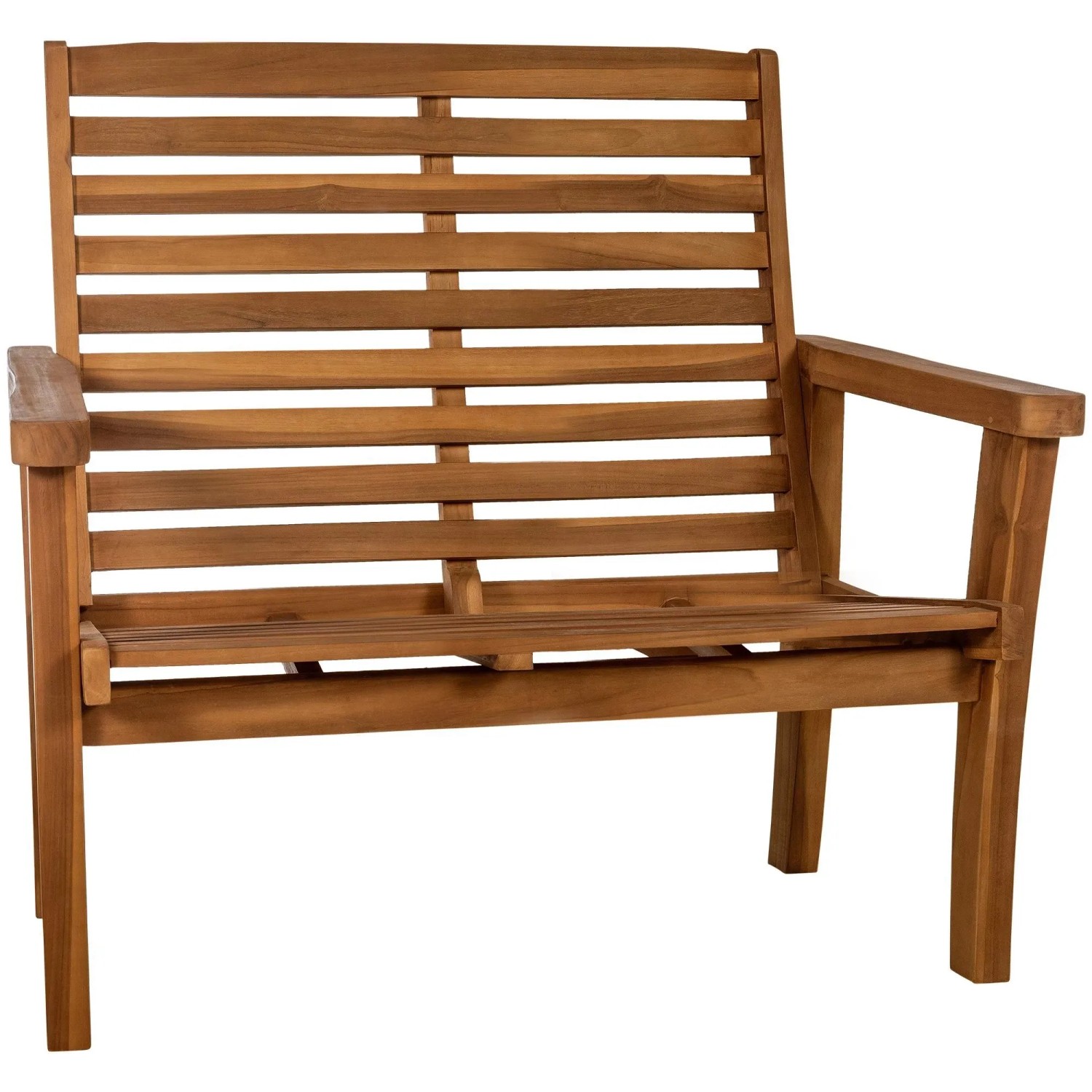DELUKE Teakbank PETER mit Liegefunktion 120x78x111cm Teakholz Teak Gartenbank Holzbank Outdoor-Bank