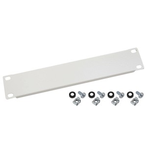 HMF 63370 Blindabdeckung Abdeckplatte für Serverschrank 10 Zoll 1 HE Lichtgrau