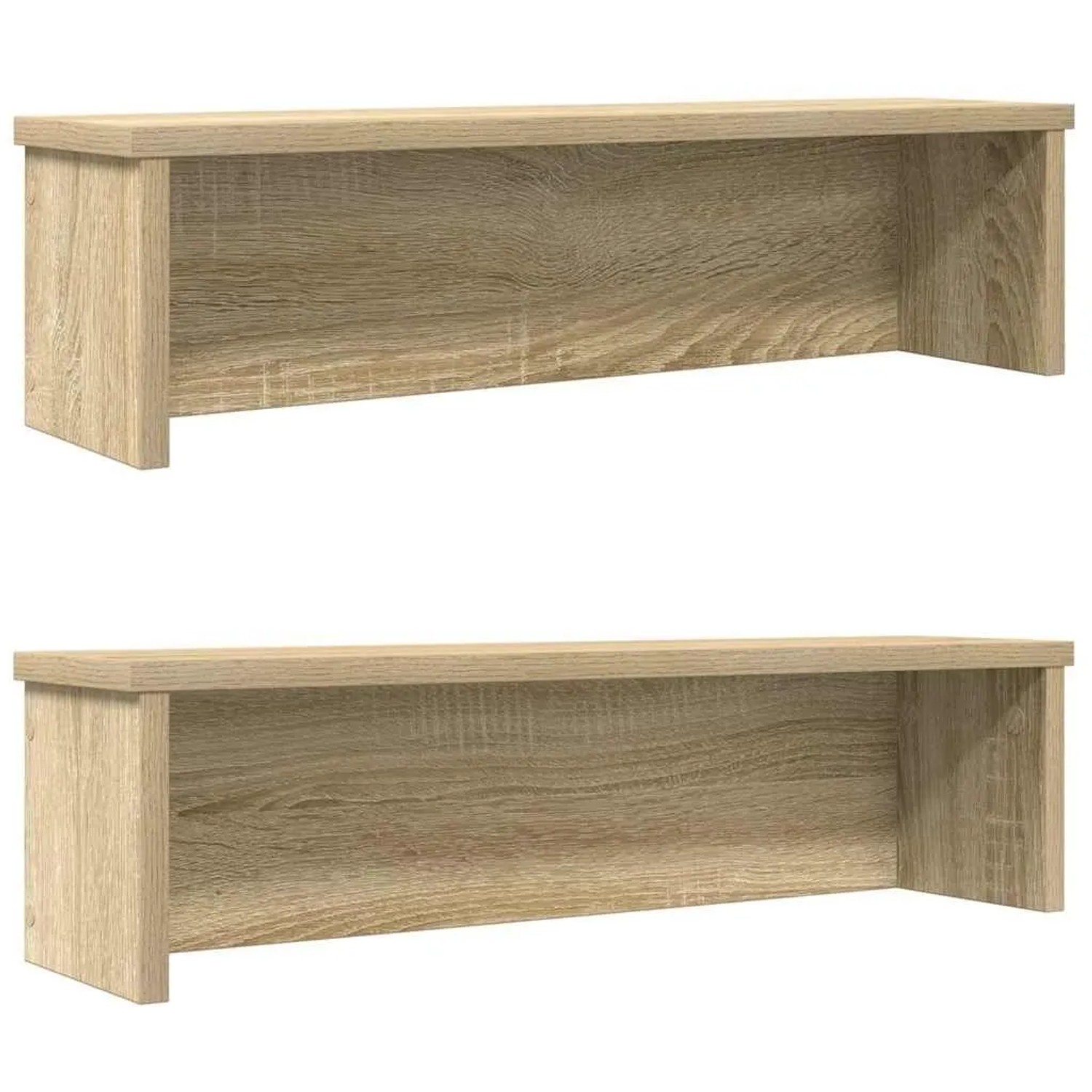 vidaXL Küchenregale Stapelbar 2 Stk Sonoma-Eiche 60x15x16 cm 860504