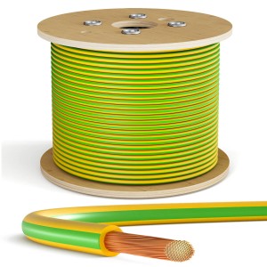 hb-digital Erdungskabel 10mm² auf Spule. Flexible Verdrahtungsleitung für PV Anlagen.