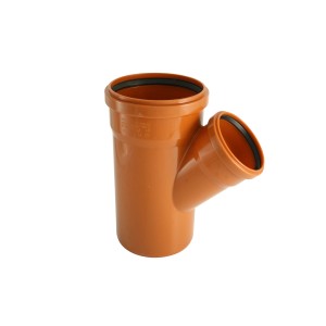 Marley KG-Rohr Einfachabzweig 45 Grad DN 160/110 für Kanalgrundrohre.