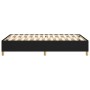 Schwarzes vidaXL Boxspringbett (120x200 cm) mit Holzlattenrost und Füßen.