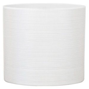 Scheurich Übertopf 828, Ø 14 cm, Panna, aus Keramik mit feinen Querrillen.