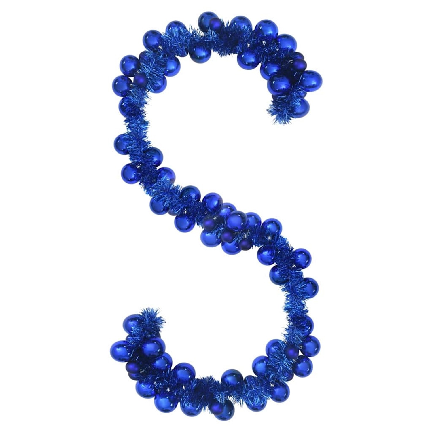 vidaXL Weihnachtskugelgirlande Blau 186 cm Polystyrol 42019695