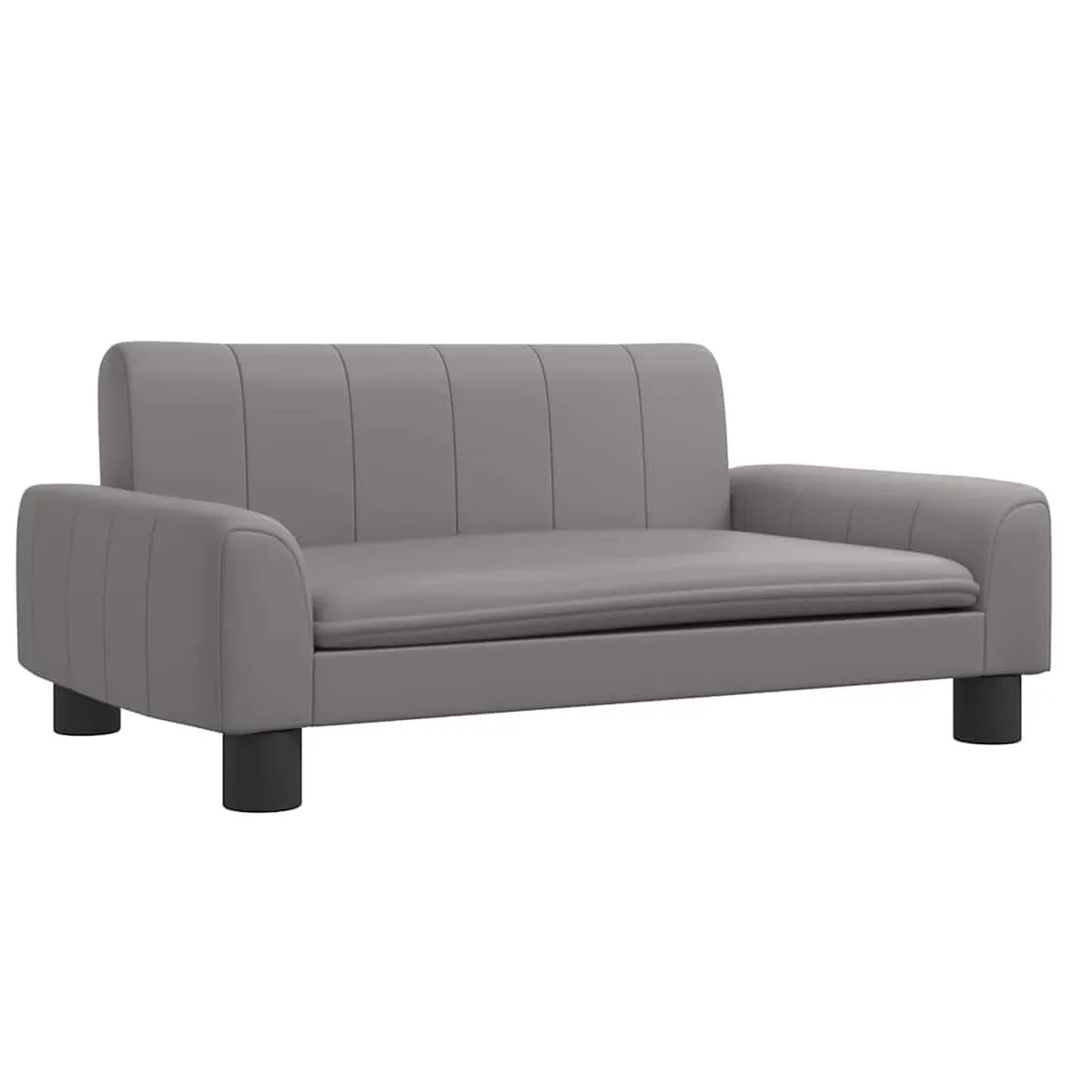 vidaXL Hundebett Grau 70x45x30 cm Kunstleder 171866