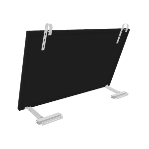 Vale Balkonkraftwerk Halterungsset für runde Geländer, Alugrau. Montage von Solarmodulen am Balkon.