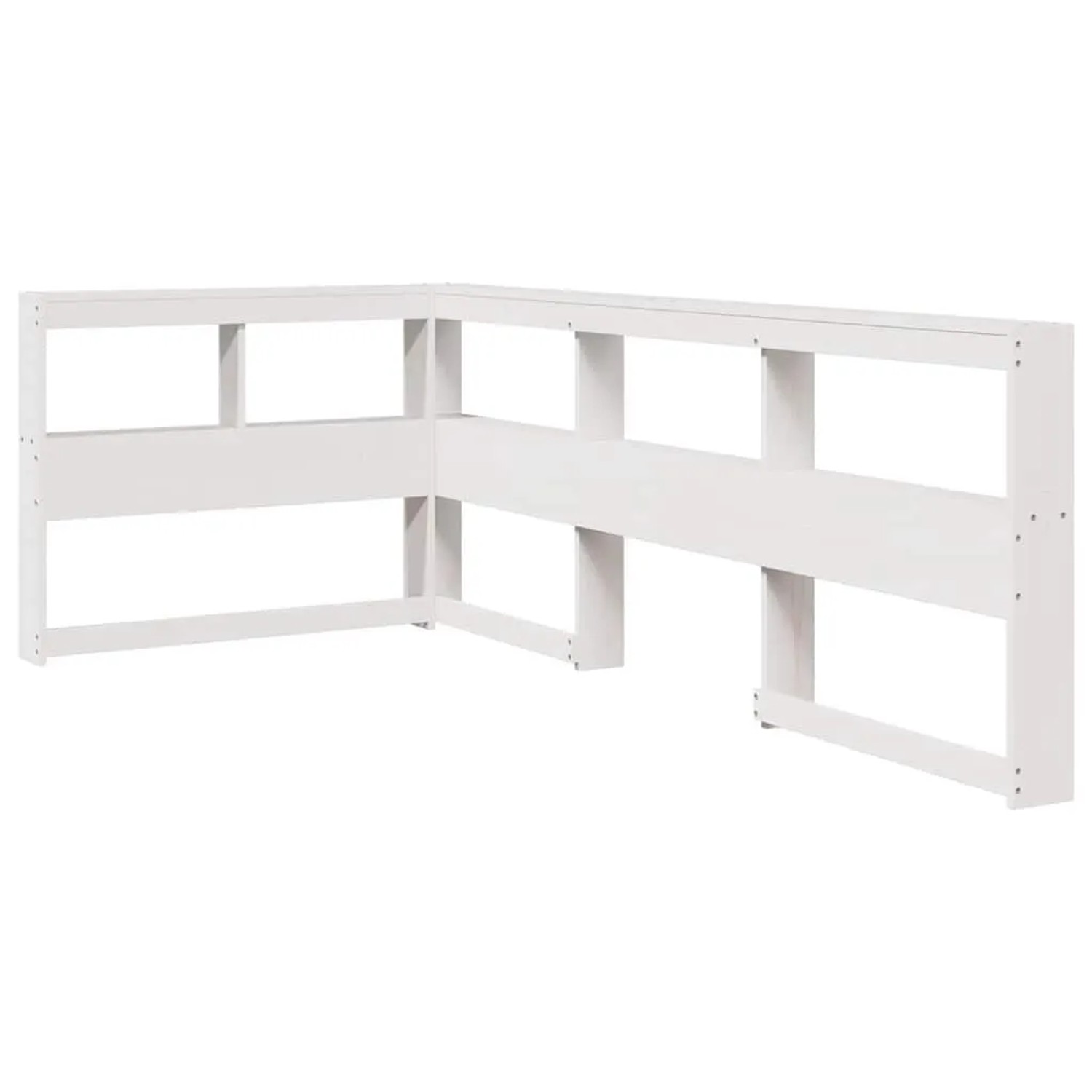 vidaXL Kopfteil mit Bücherregal L-Form Weiß 75 cm Massivholz Kiefer 859293 günstig online kaufen