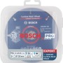 Bosch X-Lock Trenn- und Fächerschleifscheiben-Set 125 mm. Blaue Carbide Multi Wheel in transparenter Verpackung.