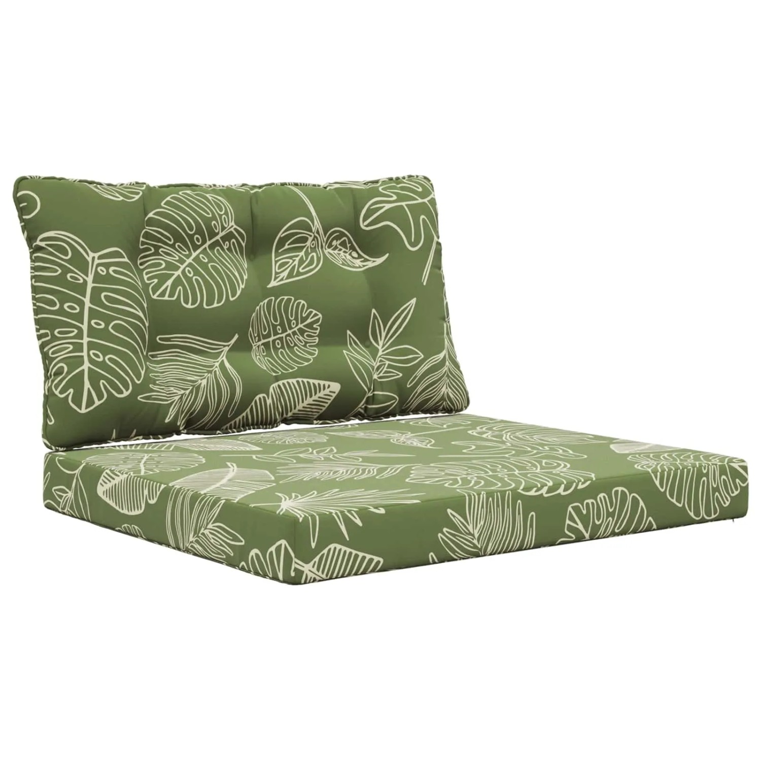 vidaXL Sofakissen für Draußen 2-Tlg Blattdesign Polyester 900911