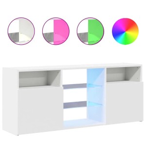 vidaXL TV-Schrank mit LED-Leuchten Weiß 120x30x50 cm 804301