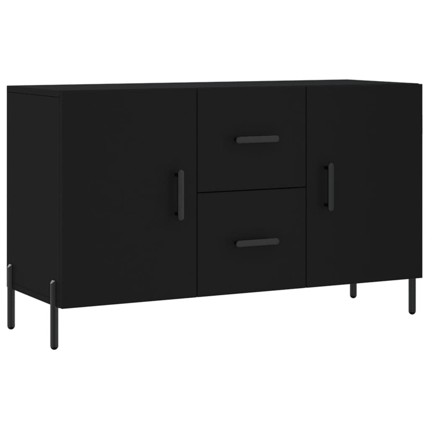 vidaXL Sideboard Schwarz 100x36x60 cm Holzwerkstoff 828181