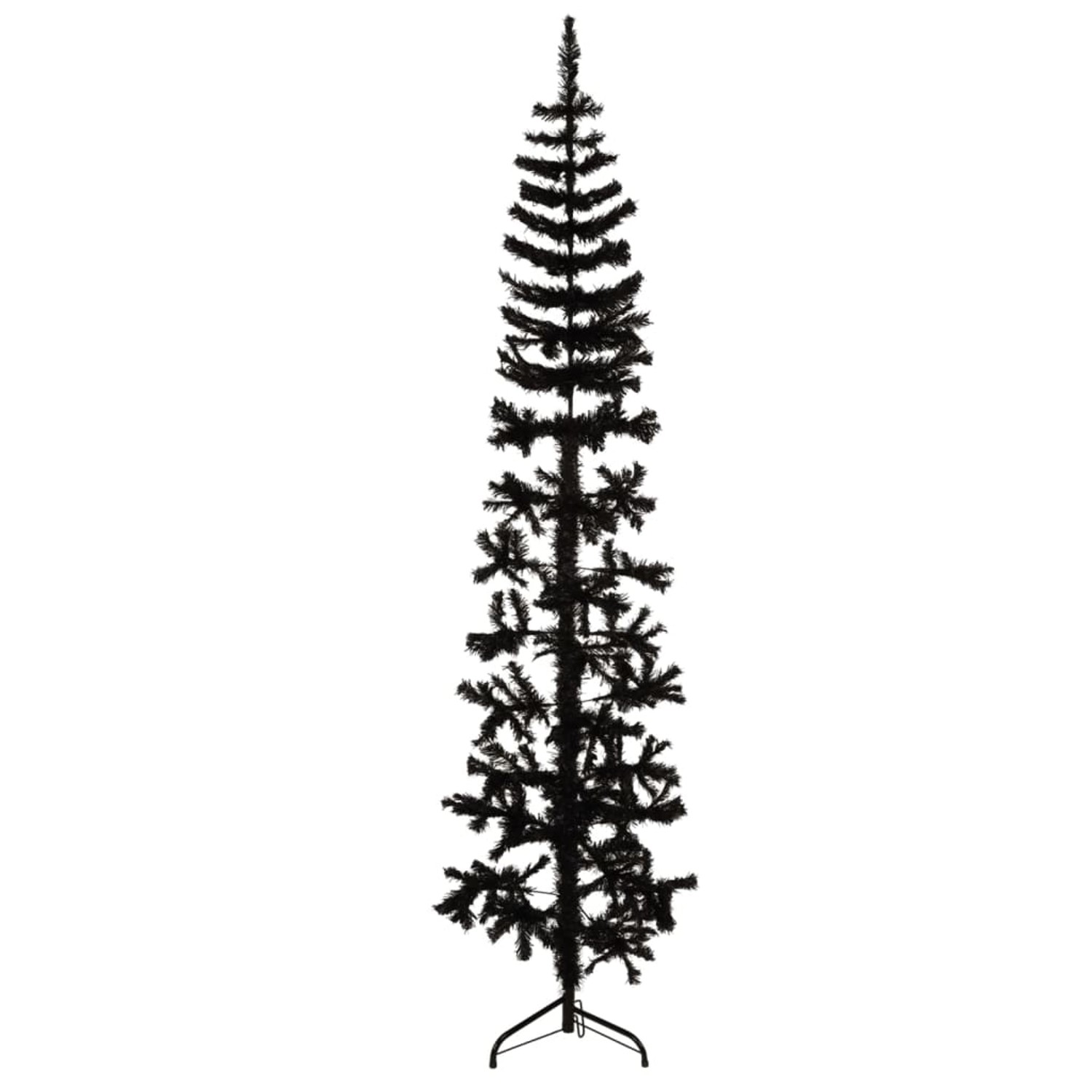 Thumbnail - vidaXL Künstlicher Halb-Weihnachtsbaum Ständer Schlank Schwarz 240 cm