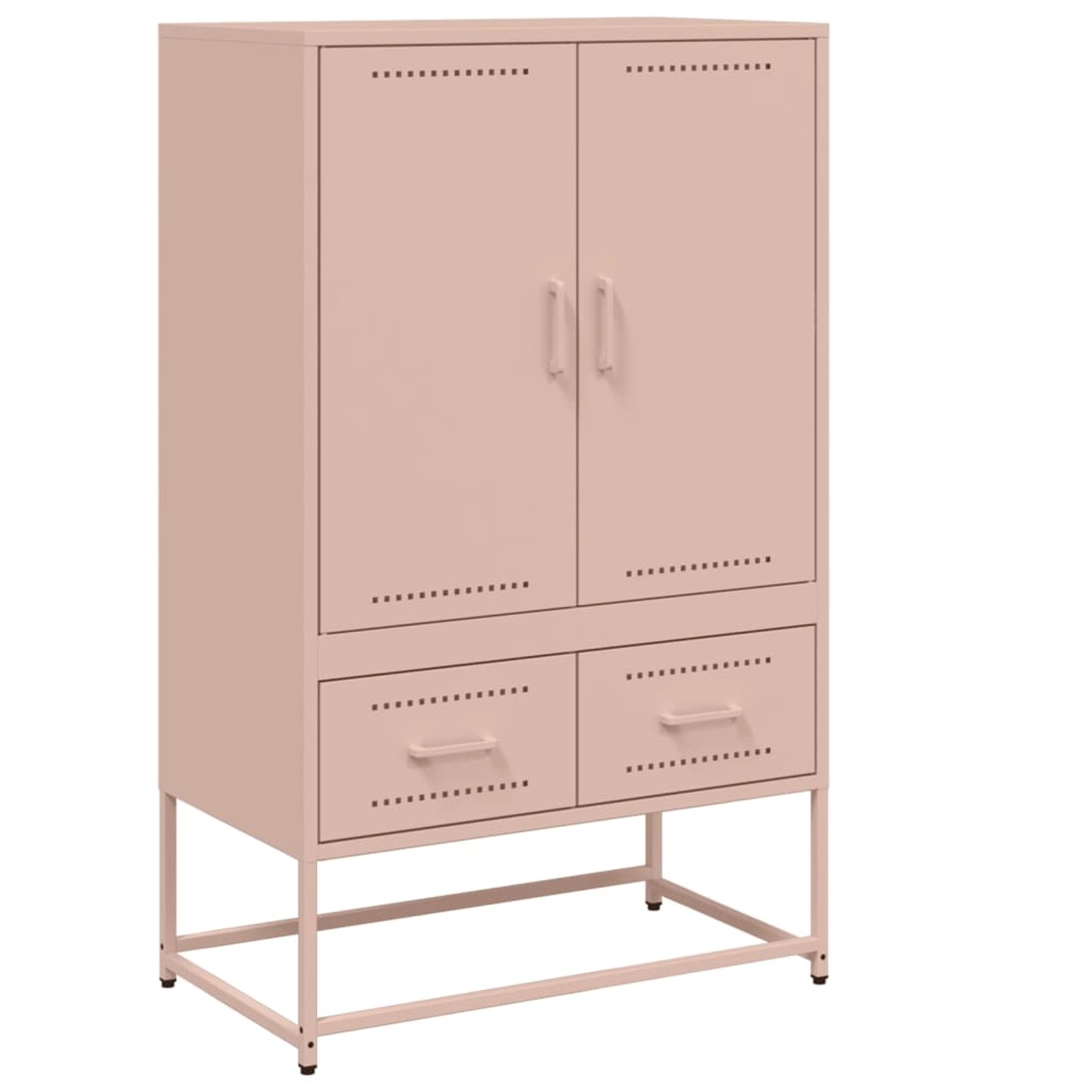 vidaXL Highboard Rosa 68x39x111,5 cm Kaltgewalzter Stahl 846609 günstig online kaufen