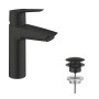 Grohe QuickFix Start M Waschtischarmatur in Schwarz mit Ablaufgarnitur.