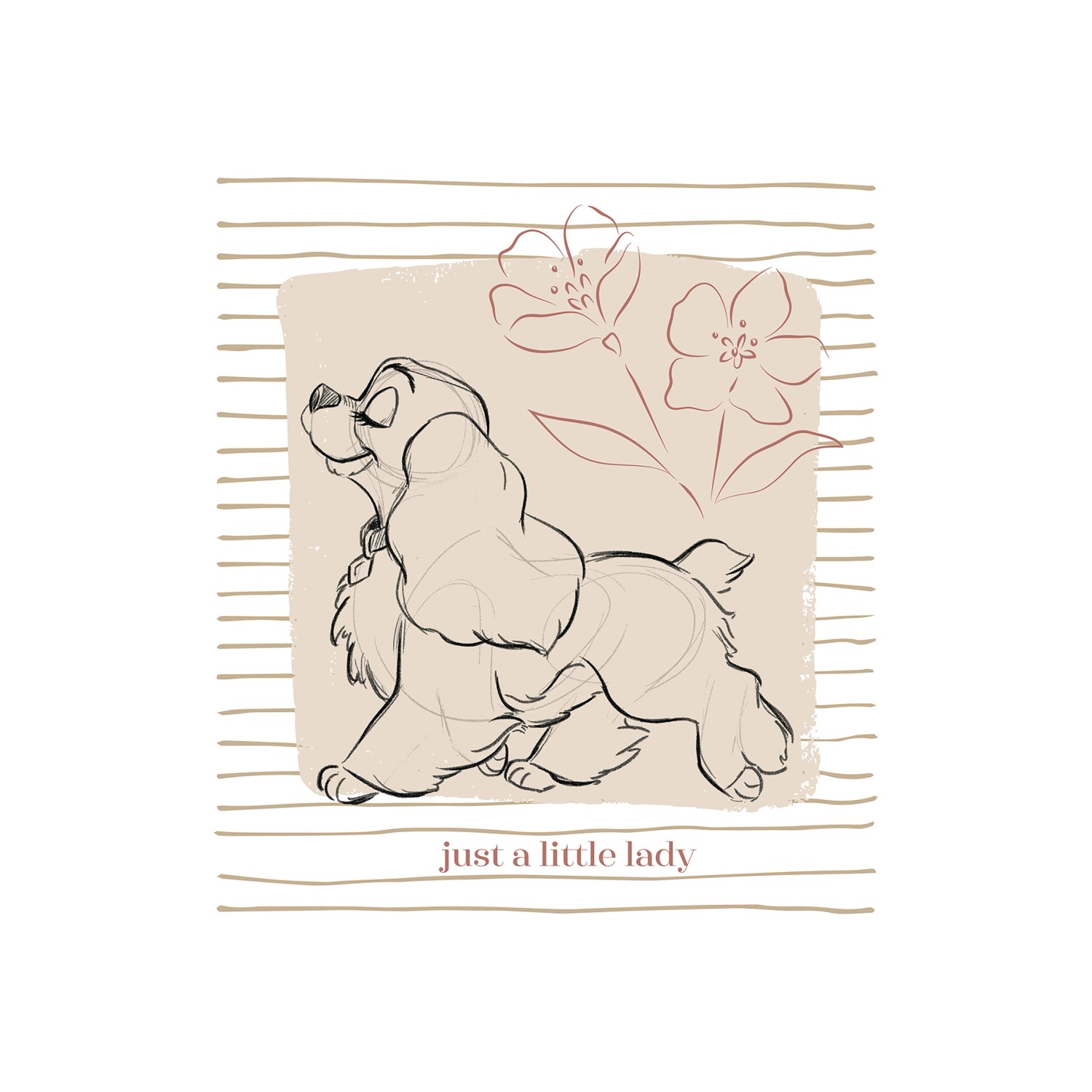 Komar Wandbild Disney Lady and the Tramp Just a Little Lady 30 cm x 40 cm B günstig online kaufen