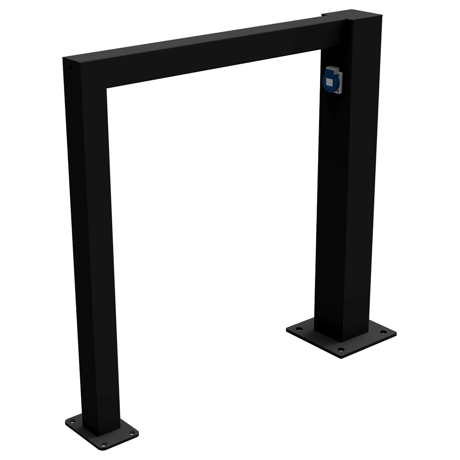 Schake E-Bike Anlehnbügel Einzelbügel Ohne Verschließbare Ladebox Schwarz