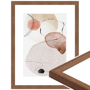 Bilderrahmen H320 in Eiche-Optik, 24x30 cm, aus Massivholz im klassischen Stil.