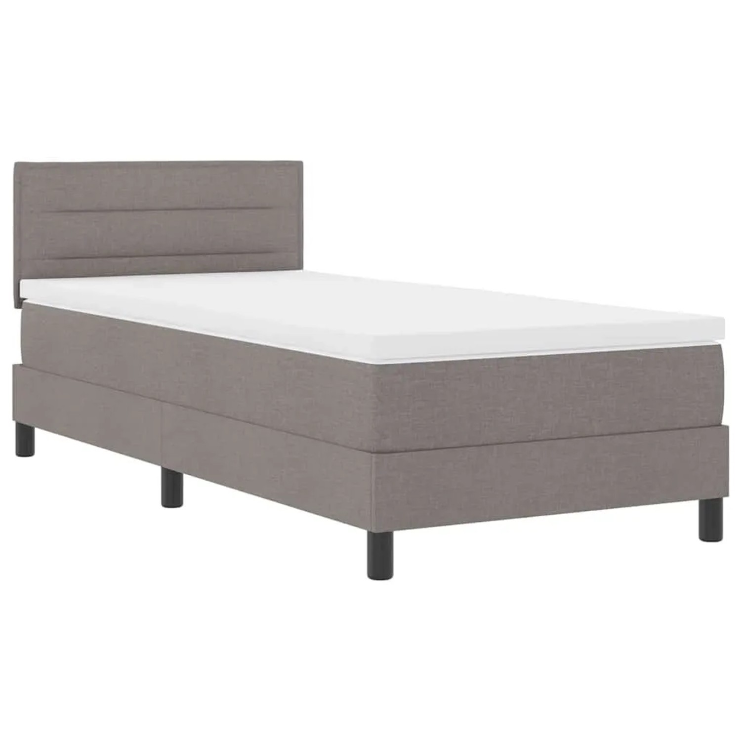 vidaXL Boxspringbett mit Matratze Taupe 80 x 200 cm Stoff 3338570 günstig online kaufen