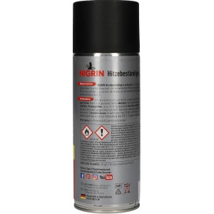 Nigrin Hitzebeständiges Lackspray 400ml, ideal für Auspuff, Ofenrohre und Grills, schützt vor Korrosion und Steinschlag.