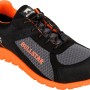 Bullstar Ultra S1PS Sicherheitsschuh, Größe 42, schwarz-orange, mit Fixlock-Schnürung.